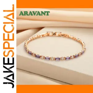 Elegant Gold-Plated Amethyst Women's Bracelet