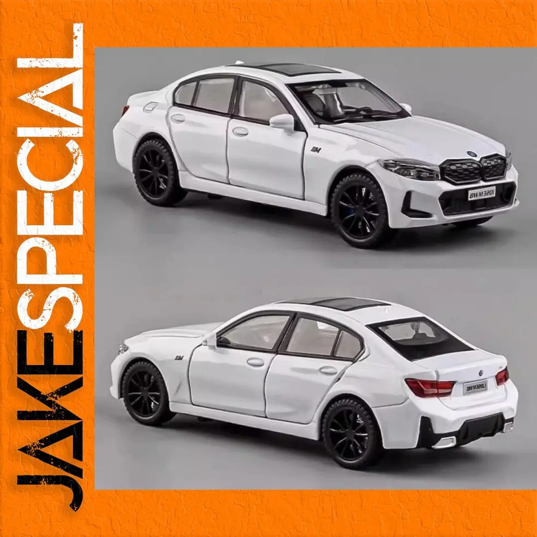 White BMW 320i 1:32 Scale Diecast Model 1 White BMW 320i 1:32 Scale Diecast Model