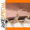 Gold Geometric Hoop Earrings for Women