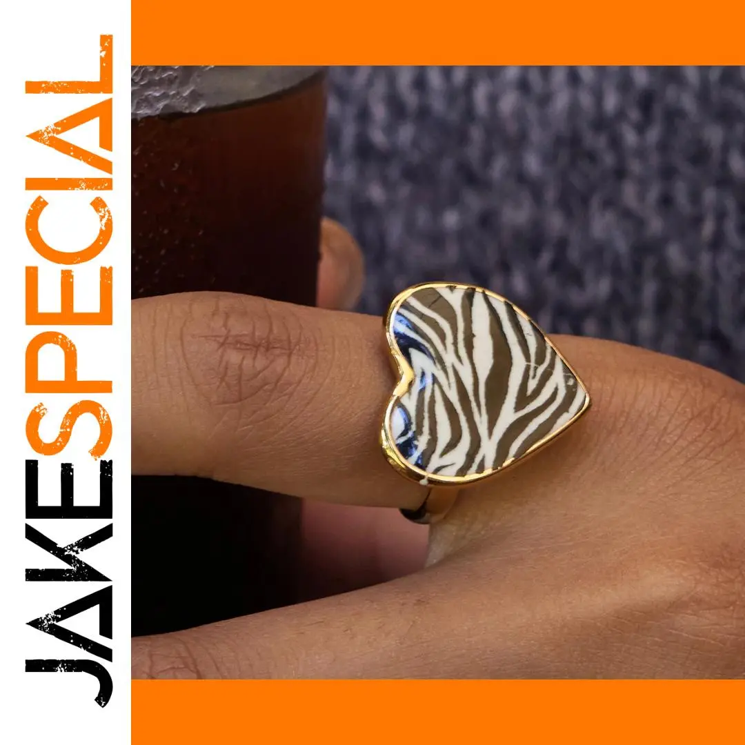 Stainless Steel Heart-Shaped Adjustable Ring 1 Stainless Steel Heart-Shaped Adjustable Ring