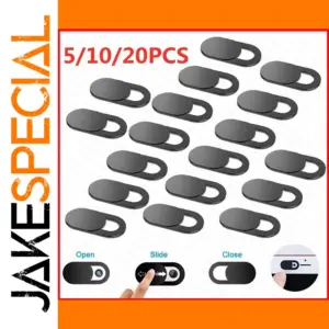 Slim Black Webcam Cover for Privacy