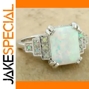 Geometric Cocktail Ring with Zircon Stones