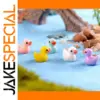 Set of 10 Colorful Resin Duck Miniatures