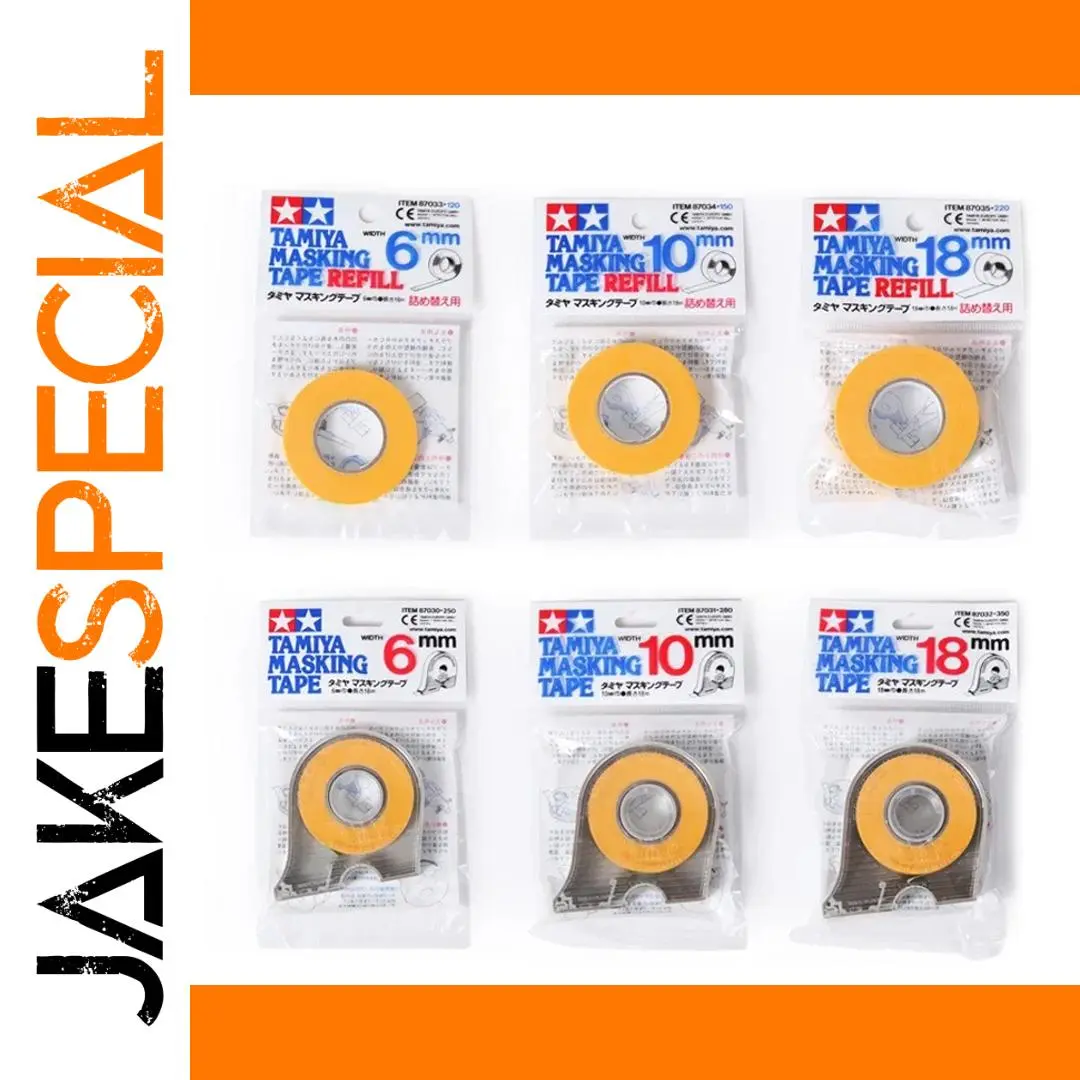 TAMIYA Masking Tape Set 6mm-18mm, 18m Each 1 TAMIYA Masking Tape Set 6mm-18mm, 18m Each