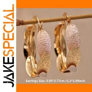 Geometric Oval Hoop Earrings in Silver & Gold