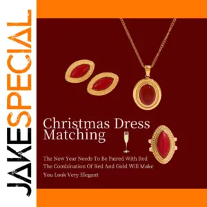 Elegant Stainless Steel Gold Jewelry Set for Women