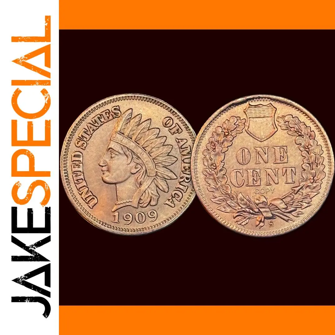 1909-S Native American Chief Copper Coin Replica 1 1909-S Native American Chief Copper Coin Replica
