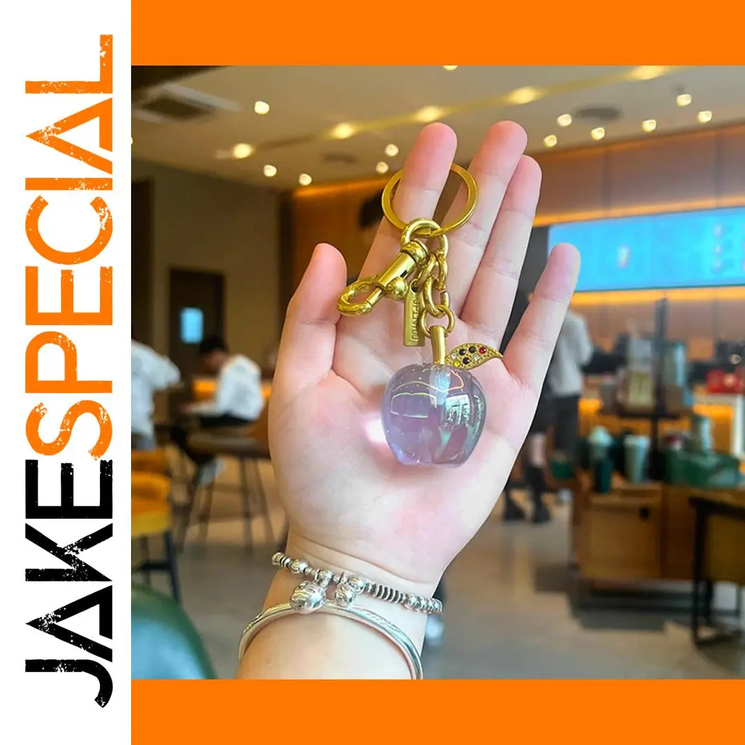 Vibrant Purple Kirsite Apple Keychain 1 Vibrant Purple Kirsite Apple Keychain