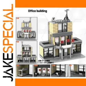 Modern City Police Office Building Model Set