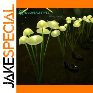 Solar Mushroom Garden Lights with RGB or White LEDs