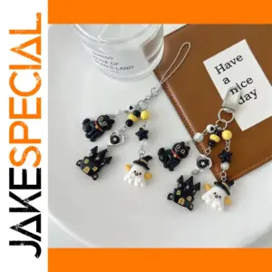 Halloween Ghost Keychain with Beads