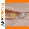 Elegant Filigree Flower Ring for Women