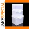 Transparent Plastic Storage Box Set of 3