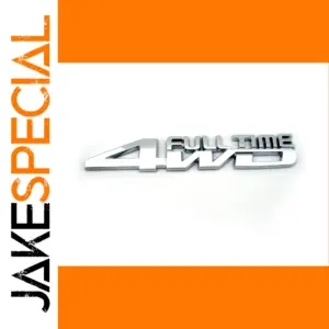 Chrome 4WD Emblem Badge 158x26mm for Vehicles