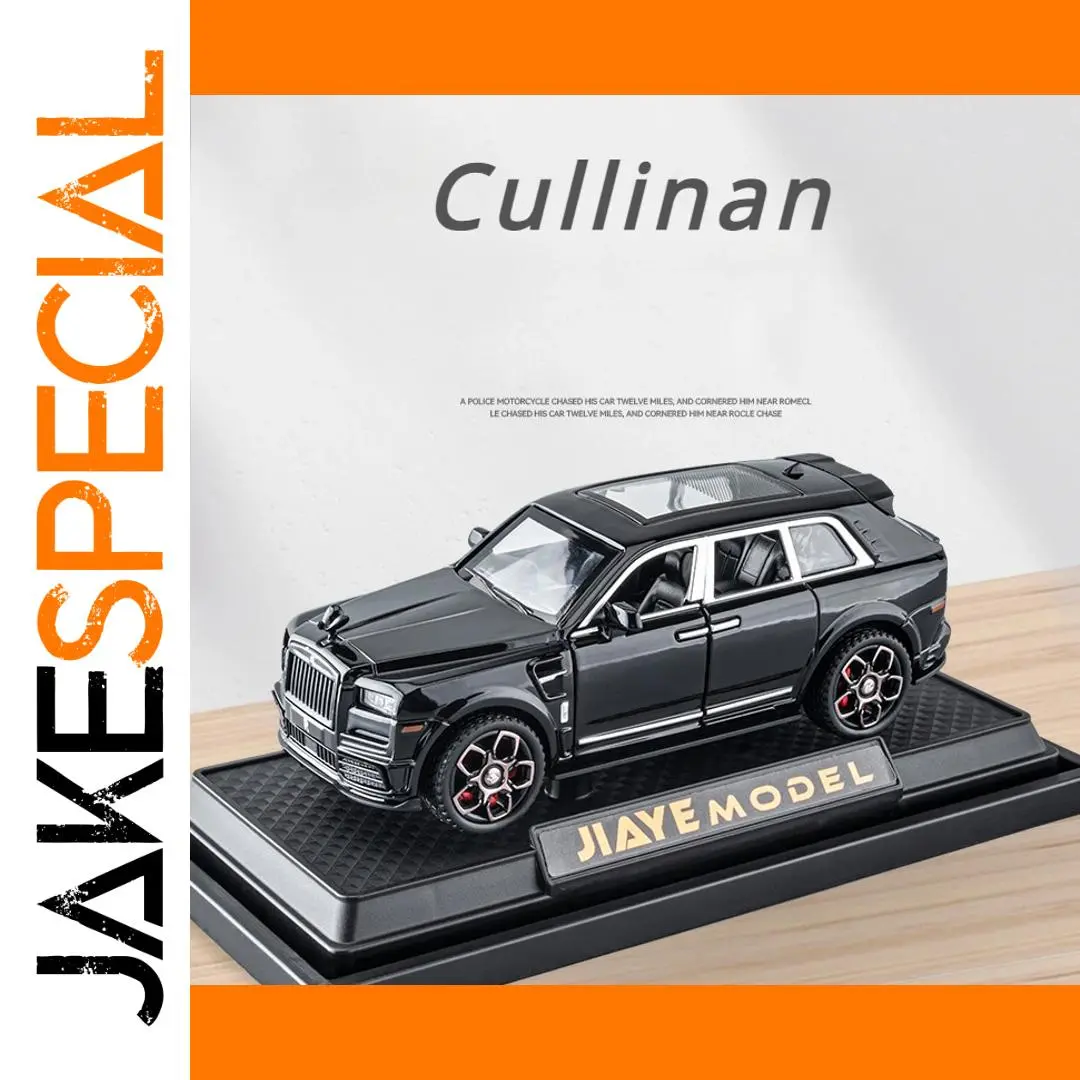 Luxury Black Rolls Royce Cullinan SUV Model 1:36 Scale 1 Luxury Black Rolls Royce Cullinan SUV Model 1:36 Scale