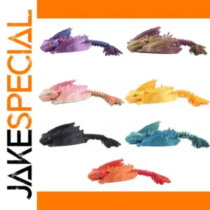 Vibrant 3D-Articulated Dragon Figurine