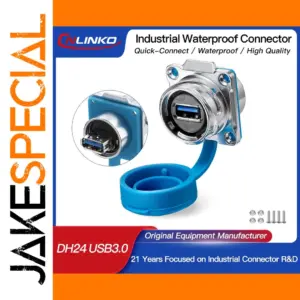 Waterproof USB 3.0 Female Connector with Zinc Alloy