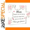Elegant Pink Floral Acrylic Puzzle for Mom