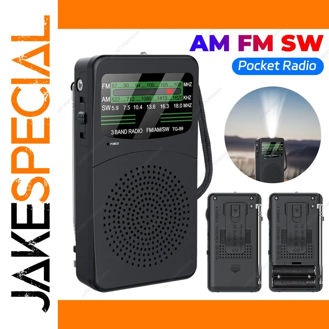 Black Portable Radio with Flashlight 1 Black Portable Radio with Flashlight
