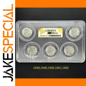 Antique Copper Coins Set of 5 with Patina