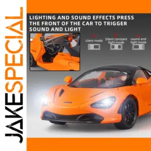 Orange McLaren 720s Model Car 1/24 Scale