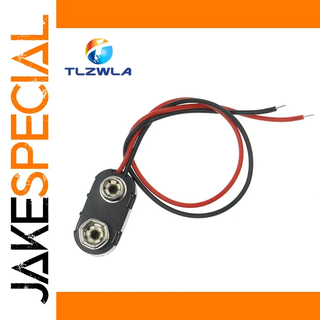 9V Battery Snap Connector Set — Pack of 10 1 9V Battery Snap Connector Set — Pack of 10