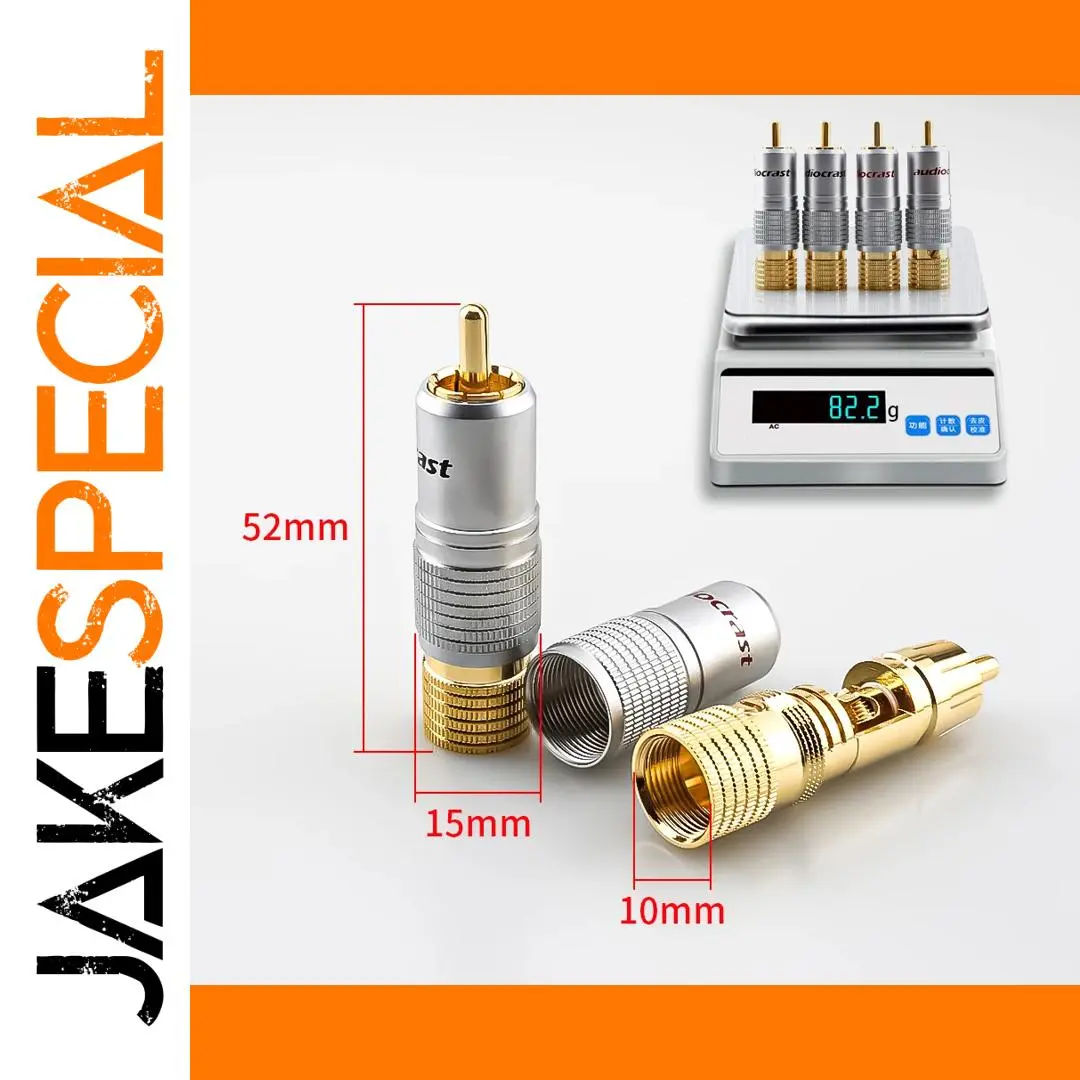 Premium RCA Male Connectors Set for Audio Systems 1 Premium RCA Male Connectors Set for Audio Systems