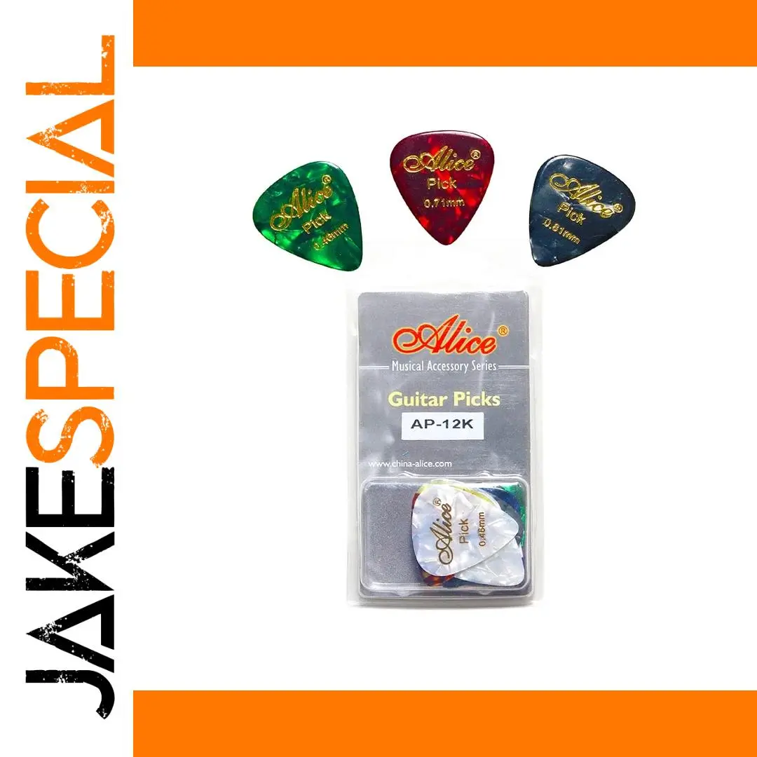 Premium Alice Guitar Picks Set with Gold Details 1 Premium Alice Guitar Picks Set with Gold Details