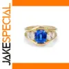 Blue Zircon Wedding Ring for Women