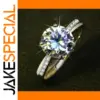Platinum Wedding Ring with 1-Carat Moissanite