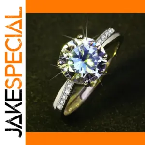 Platinum Wedding Ring with 1-Carat Moissanite