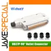 Industrial DB37 90-Degree Connector with Gold Pins