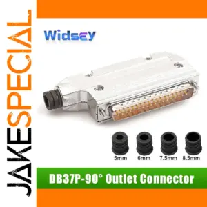 Industrial DB37 90-Degree Connector with Gold Pins