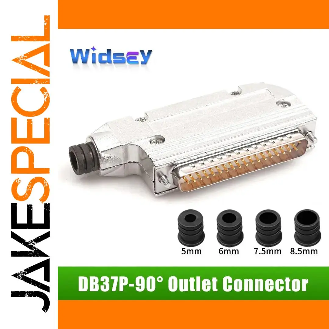 Industrial DB37 90-Degree Connector with Gold Pins 1 Industrial DB37 90-Degree Connector with Gold Pins