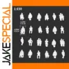 Miniature Seated Human Figures Set - 100 pcs