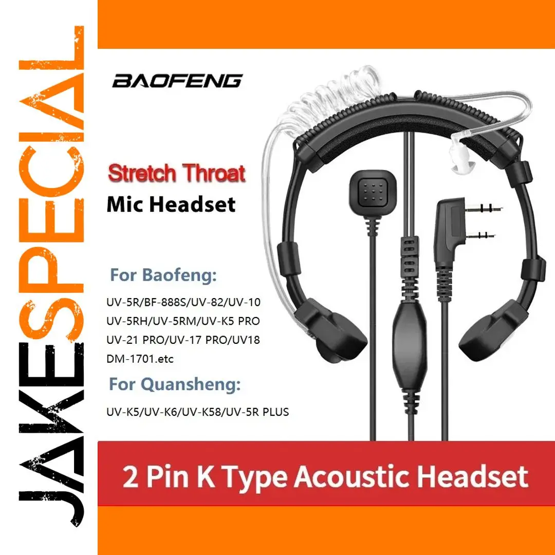 Extendable Acoustic Throat Microphone Headset 1 Extendable Acoustic Throat Microphone Headset
