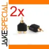 RCA Y-Splitter Adapter Set 2-Pack
