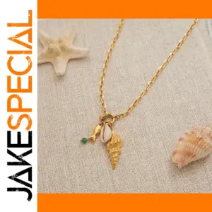 Ocean-Themed Stainless Steel Pendant Necklace