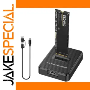 Black M.2 Enclosure for NVMe & SATA SSDs