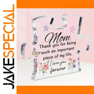 Mother's Day Acrylic Plaque with Floral Design