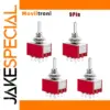 Red 9-Pin 3PDT Toggle Switch Set for Electronics