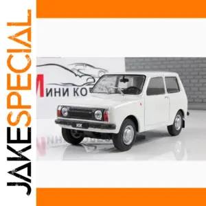 Vintage White IZH-14 Car Model for Display