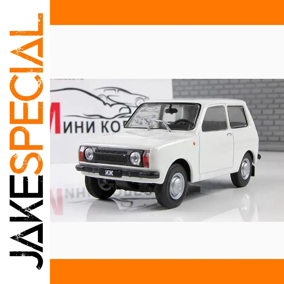 Vintage White IZH-14 Car Model for Display 1 Vintage White IZH-14 Car Model for Display