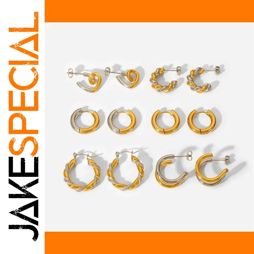 Sun-Shaped Stainless Steel Hoop Earrings 1 Sun-Shaped Stainless Steel Hoop Earrings
