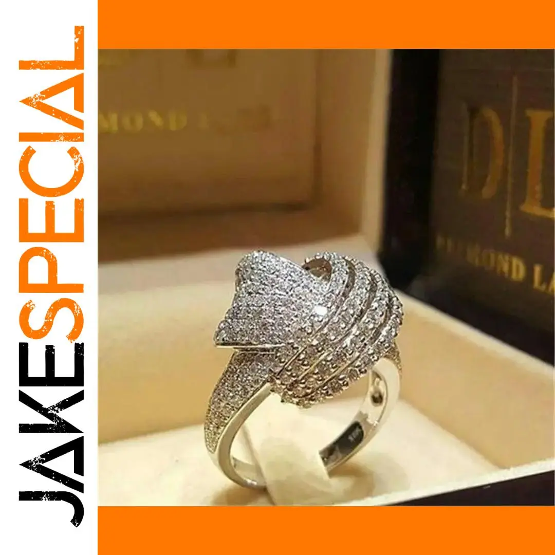 Silver Geometric Women's Ring with Cubic Zirconia 1 Silver Geometric Women's Ring with Cubic Zirconia