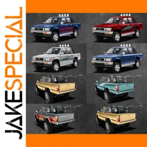 Detailed 1/64 Toyota Hailux LN107 RN80 Model