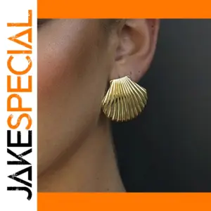 Bold Gold Stainless Steel Heart Earrings