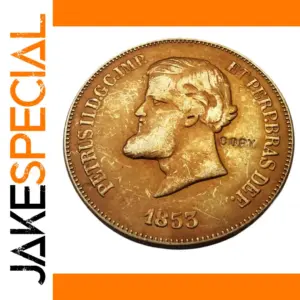 Vintage 1853 Pedro II Brazil Coin Replica