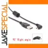 Black 90-Degree USB 2.0 Data Cable - 1.5m