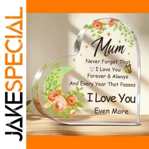 Heart-Shaped Acrylic Plaque for Mum